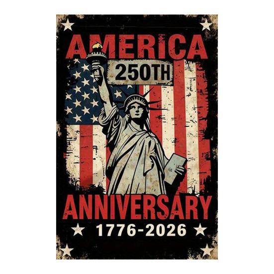 250th Anniversary America Garden Flag 250 Years of Freedom Patriotic Banner 4th of July Yard Sign for Independence Day Memorial Day Gift