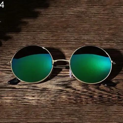 Retro Round Sunglasses Women Men Round Frame Sun Glasses Popular Fishing Leisure Black Driving Eyewear Sunshade Pography