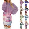 Abiti casual in peluche a maniche lunghe con scollo rotondo da donna