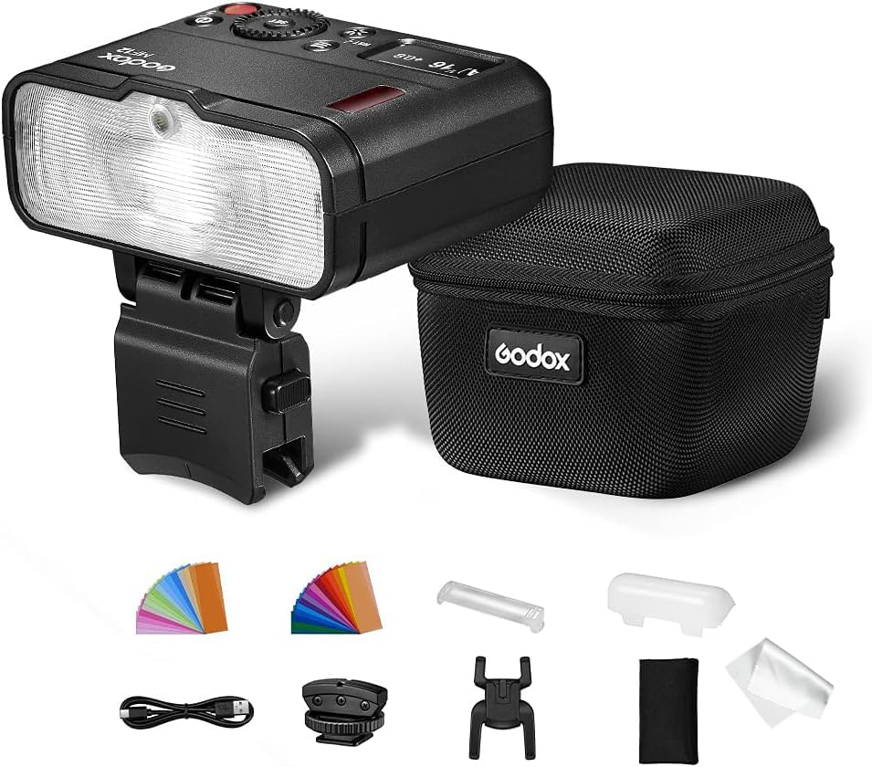 Godox MF12 Macro TTL Flash Wireless Lithium Compatible with and Panasonic Flash, Off-Camera Speedlight, 12W, 2.4G Control, TTL/M Mode, Built-in