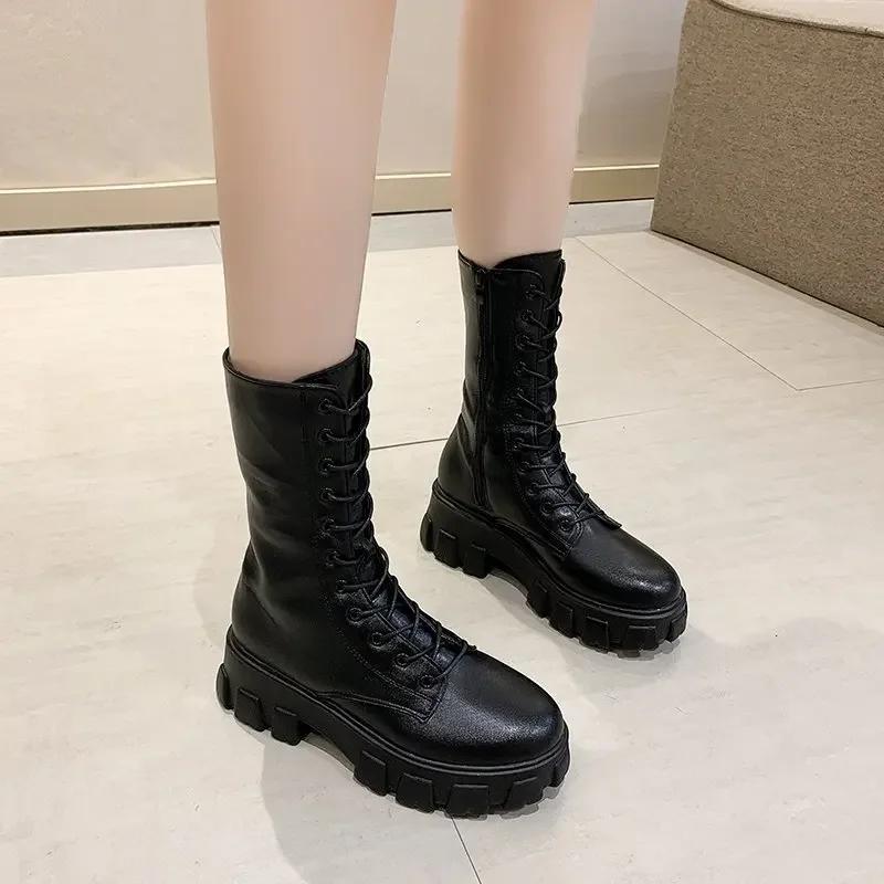 New Boots For Women Autumn Winter High-Top Women'S Boots Fashion Women'S Warm Casual Boots Comfortable Women Platform Shoes