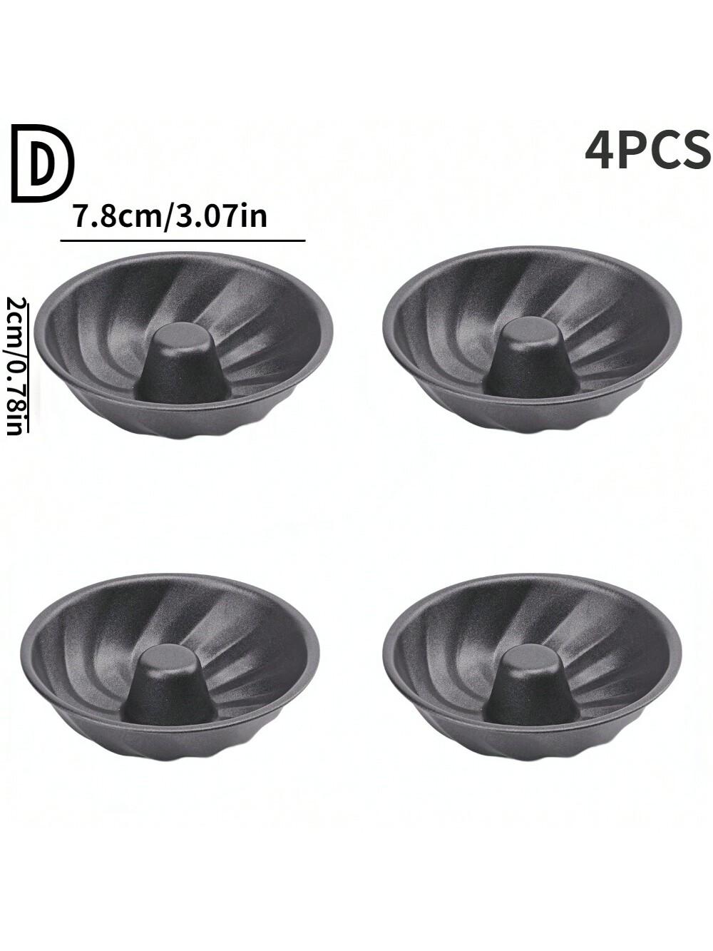 

Heavy Duty Carbon Steel Donut Mold Round Heart Windmills Pumpkins Shaped Doughnut Molds Non Stick Mini Fluted Tube Cake Molds