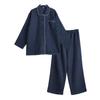 Cotton Thick Flannel Soft and Long Solid Navy Size Perfect for Fall and Winter Women's 100% Pajamas, Comfortable, Sleeves, Color, Breathable, Blue, L,