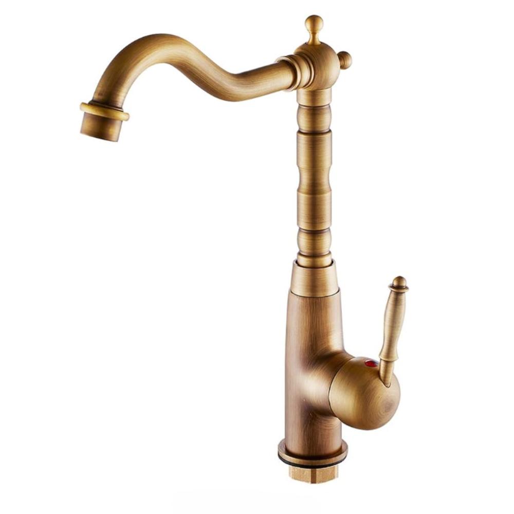 

Классический смеситель для ванной с одним рычагом из состаренной латуни