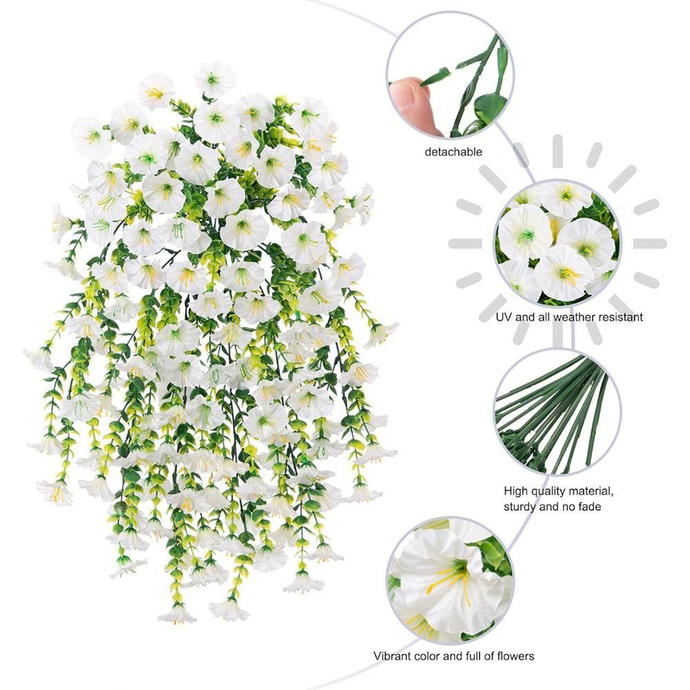 Multicolor Lifelike Morning Glory Vine DIY Simulation Eucalyptus Leaves  Wedding Favors