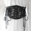 High Waist Female Waistband PU Leather Wide Waist Belt Lace Cummerbunds  Clothing Accessories
