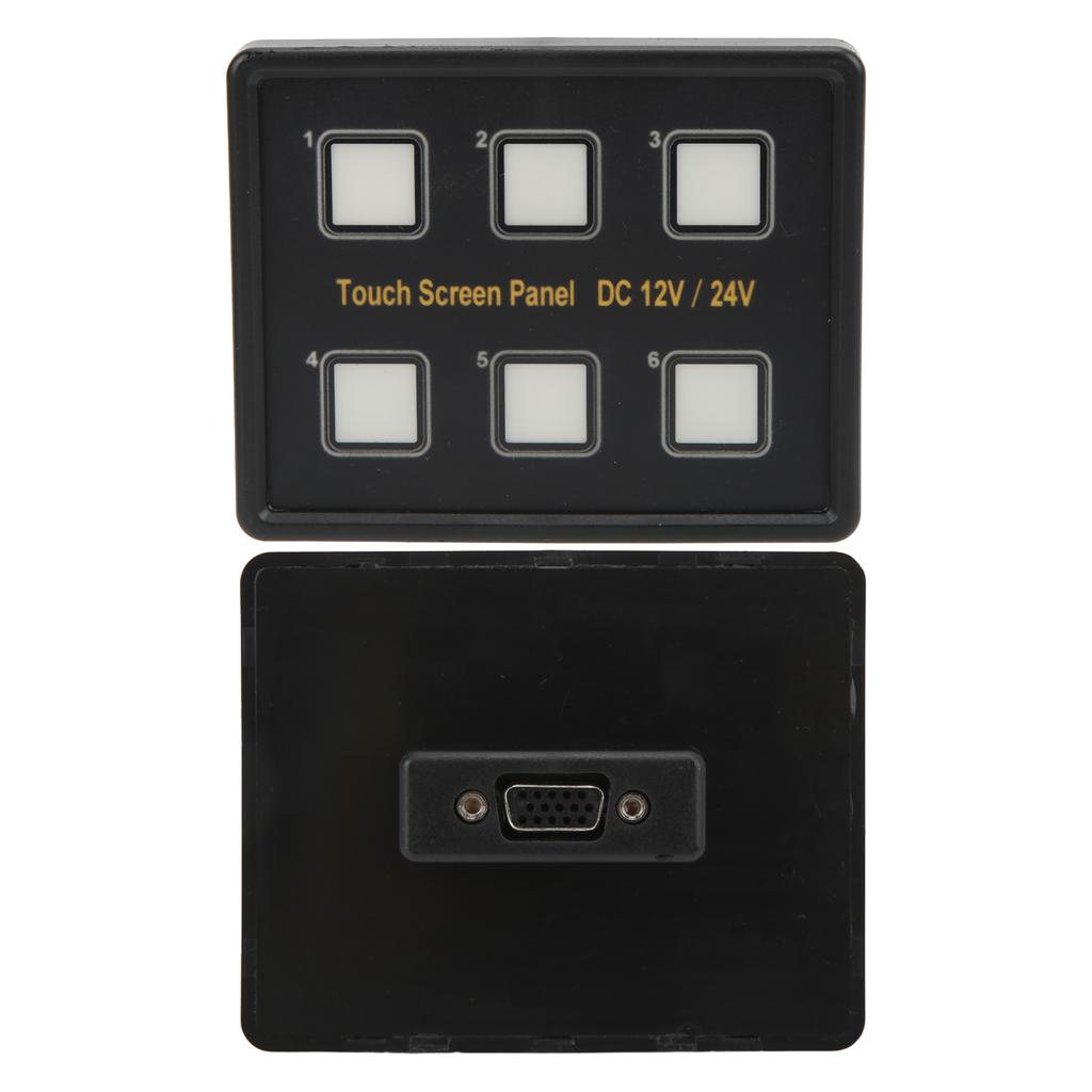 6 Gang Touch Screen Switch Panel ABS Slim Touch Control Panel Waterproof DC 12‑24V for RV Boat Yacht
