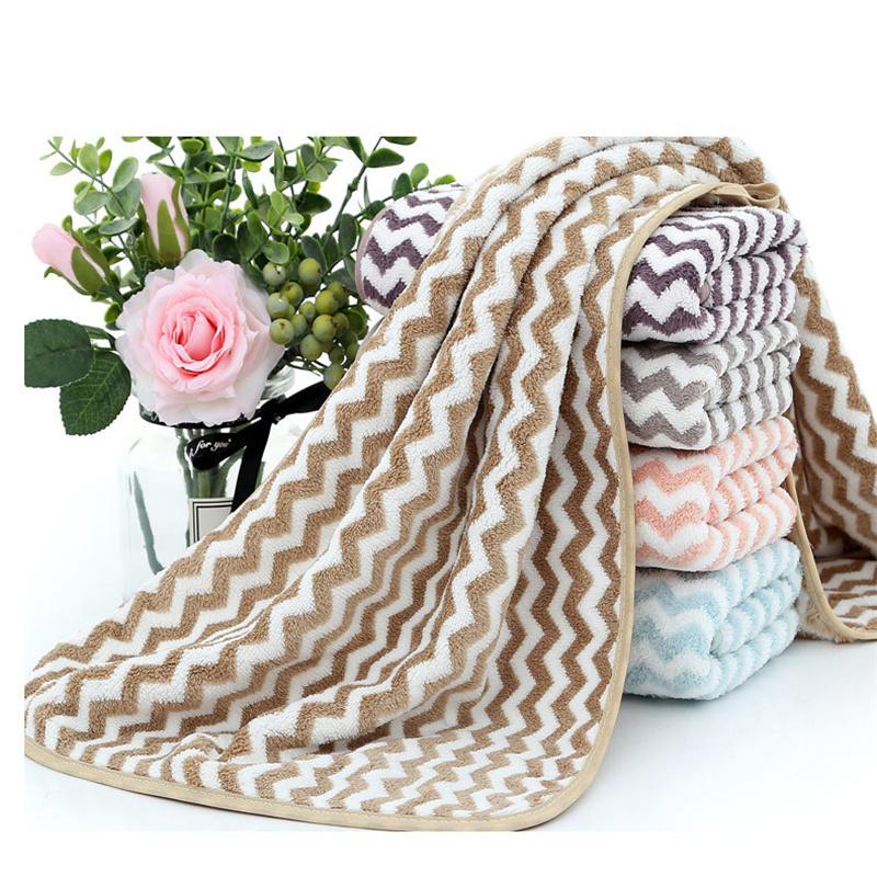 35x75cm Coral Velvet Polyester Brokátový ručník Měkký savý Pohodlný dárek Bytový textil Koupelnové potřeby