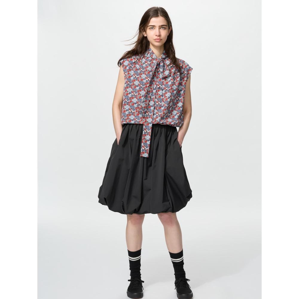 Uniqlo Bow Tie Blouse  Sleeveless  Print