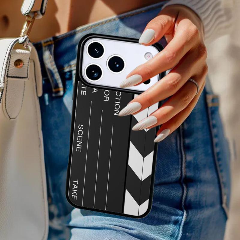 

Clapper board Film Movie maker Phone Case For iPhone 17 Air 14 15 13 12 Max Cover For Apple 14 15 16 16e 11 Pro Max Plus Coque iPhone 16e