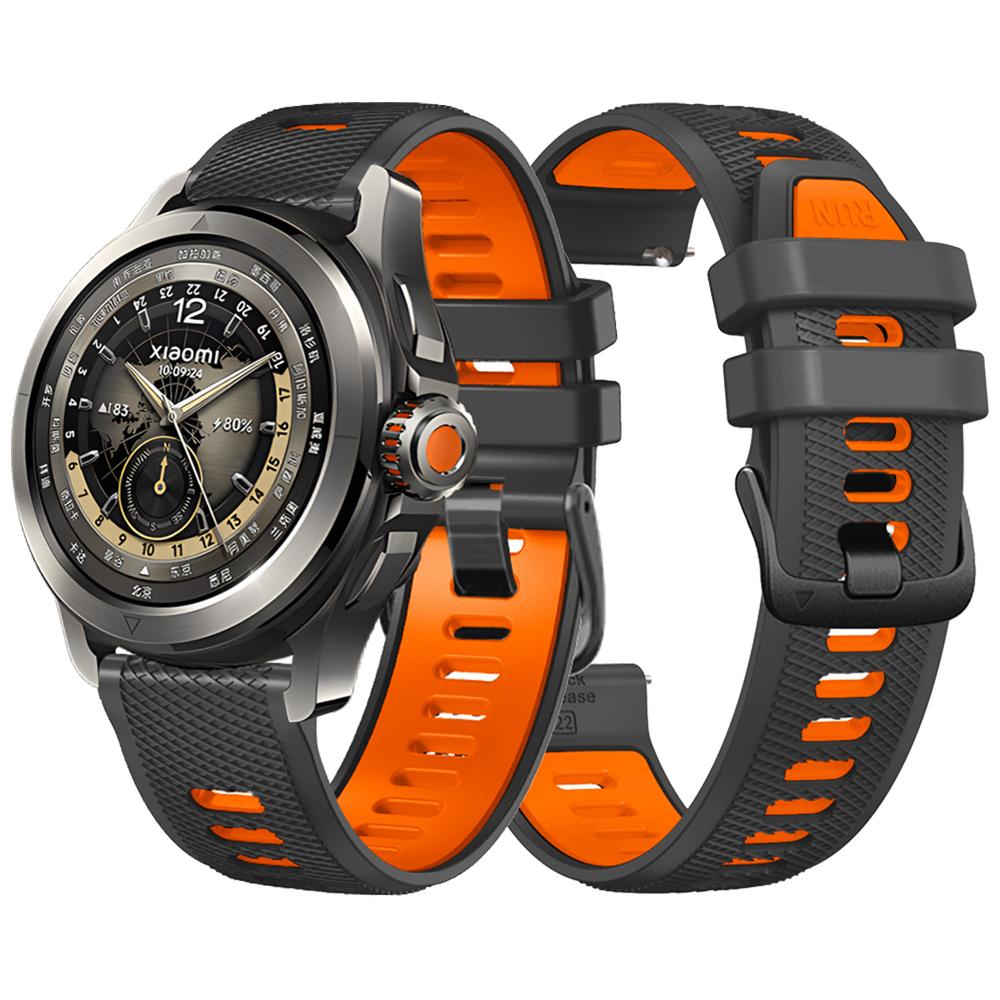 Zweifarbige Silikonarmbänder für Xiaomi Watch S4 Sportarmband Armband für Mi Watch 2 Pro / S3 S2 46MM S1 Active Armband Uhrenarmband