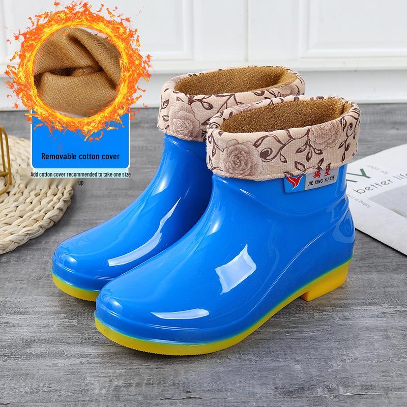 Damen Rutschfeste Verschleißfeste Niedrig Geschnittene Regenstiefel: Strapazierfähige Arbeitsgummischuhe für Küche, Autowäsche und nasse Umgebungen