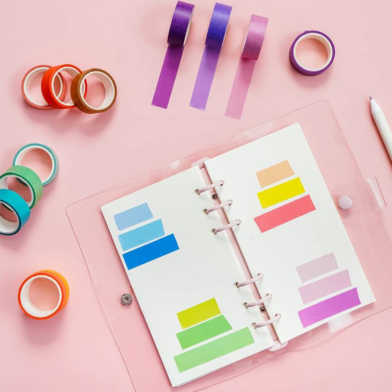 60 Rolls Washi Masking Tape Set 8mm/15mm Wide Decorative Craft Tape Collection For Scrapbook DIY Crafts Gift Wrapping Planner