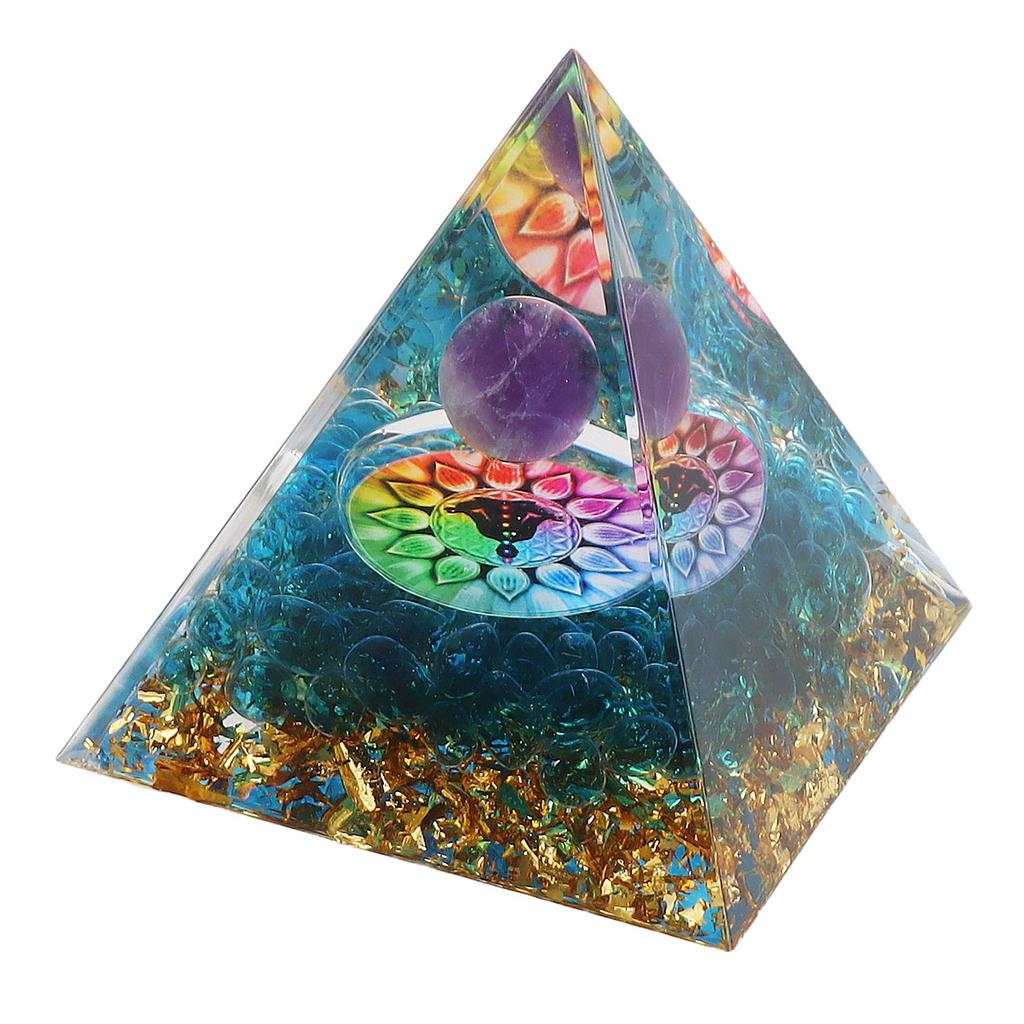 Piramida Kryształowa Energii Pozytywnej Kryształowa Piramida Epoksydowa Kryształy Lecznicze do Medytacji Szczęśliwe