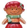 Gingerbread Man Figurine Christmas Resin Gingerbread Statue with Dress/Suit Holiday Tabletop Ornament for Home Kitchen Mantel Decorations