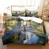 3D Print Anime New Frieren Printed Bed Set Duvet Cover Pillowcase Bedding Set Bed Linen Sheet Quilt Cover Full Queen King Size