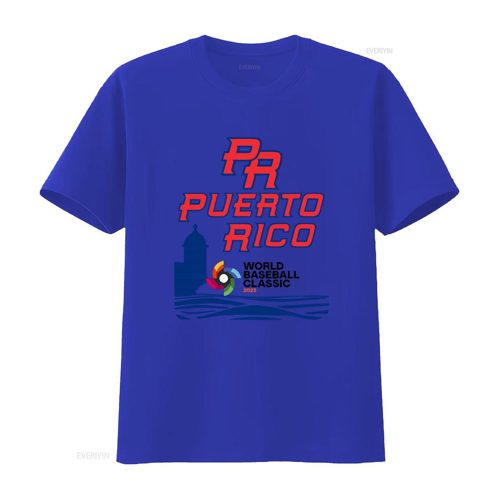 2023 Puerto Rico World Baseball Classic Fan T Shirt Vibrant Design with PR Logo and Colorful Pinwheel vintage Washed streetwear