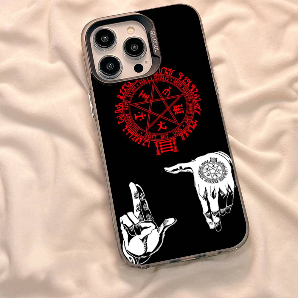 H-Hellsing Anime Coole Handyhülle Für iPhone 17 Air 16 15 14 13 12 11 Pro Max Farbe Hartschalen-Cover