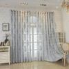 Retro Jacquard Embossed Sheer Curtains Solid Transparent Voile Window Screen for Bedroom Soft Balcony Living Room Curtain