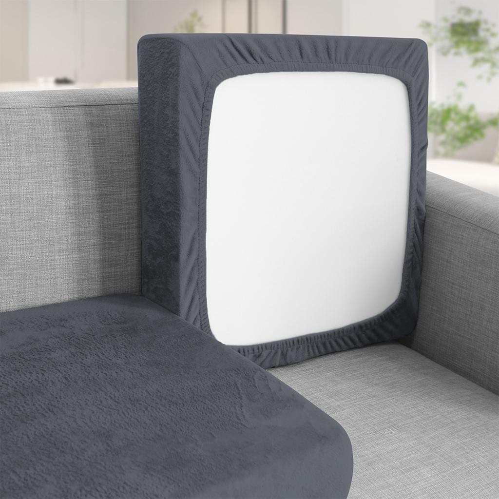 Velvet Sofa Cushion Covers for Living Room Plush Sofa Seat Cover Soft Stretch Sofas Couch Slipcover Furniture Protector