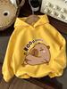 Lovely Capybara Kids Sweatshirt Hoodie Summer Cute Cartoon Crewneck Age 3-14