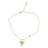 Elegant Gold Ankle Bracelet Featuring Heart Crystal Stylish Foot Chain For Fashionable Women Seeking Stylish Accessories