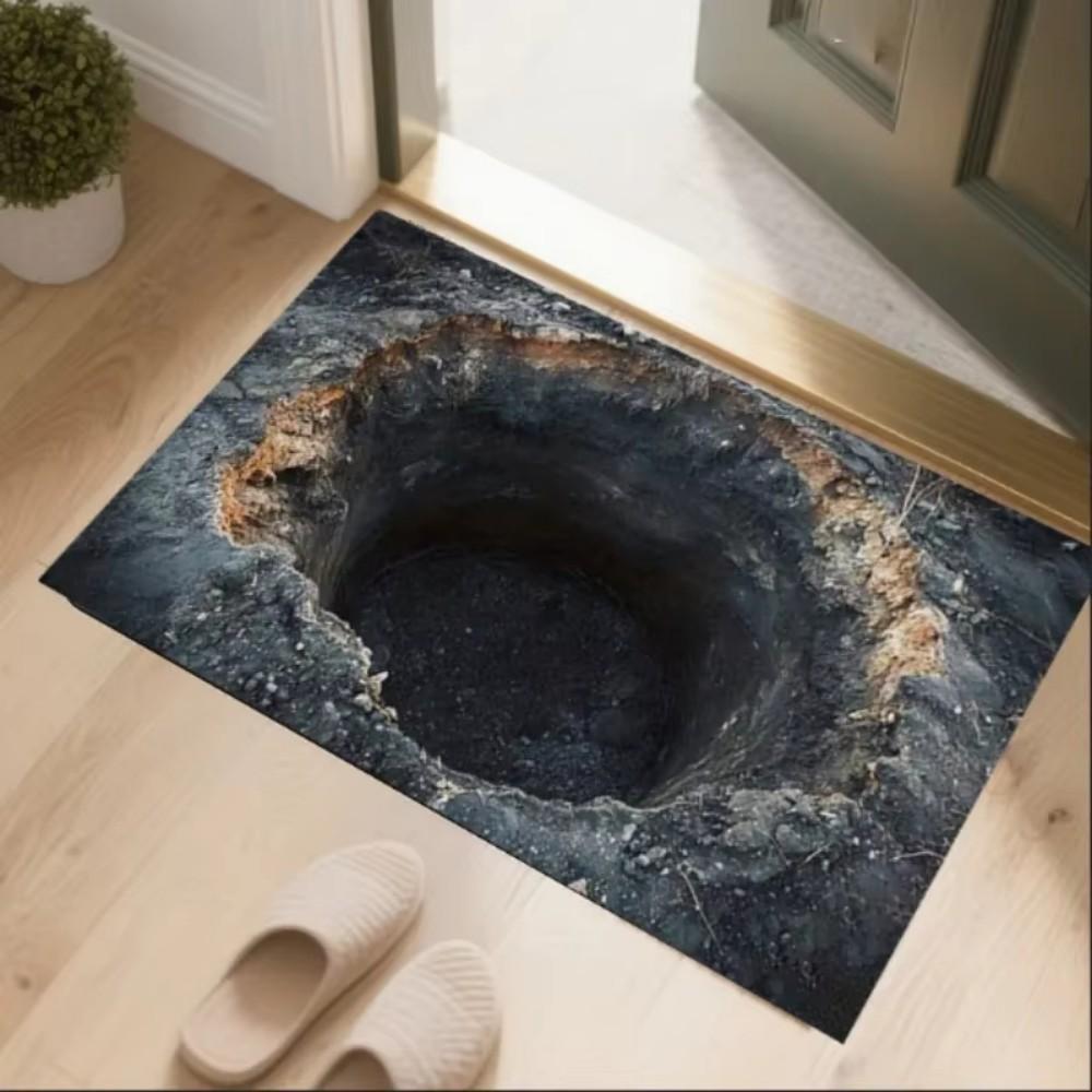 Deep Pit Pattern Entrance Hallway Rug Anti Slip Wear Resistant Personalized Floor Mat Entrance Door Home Decor Rug
