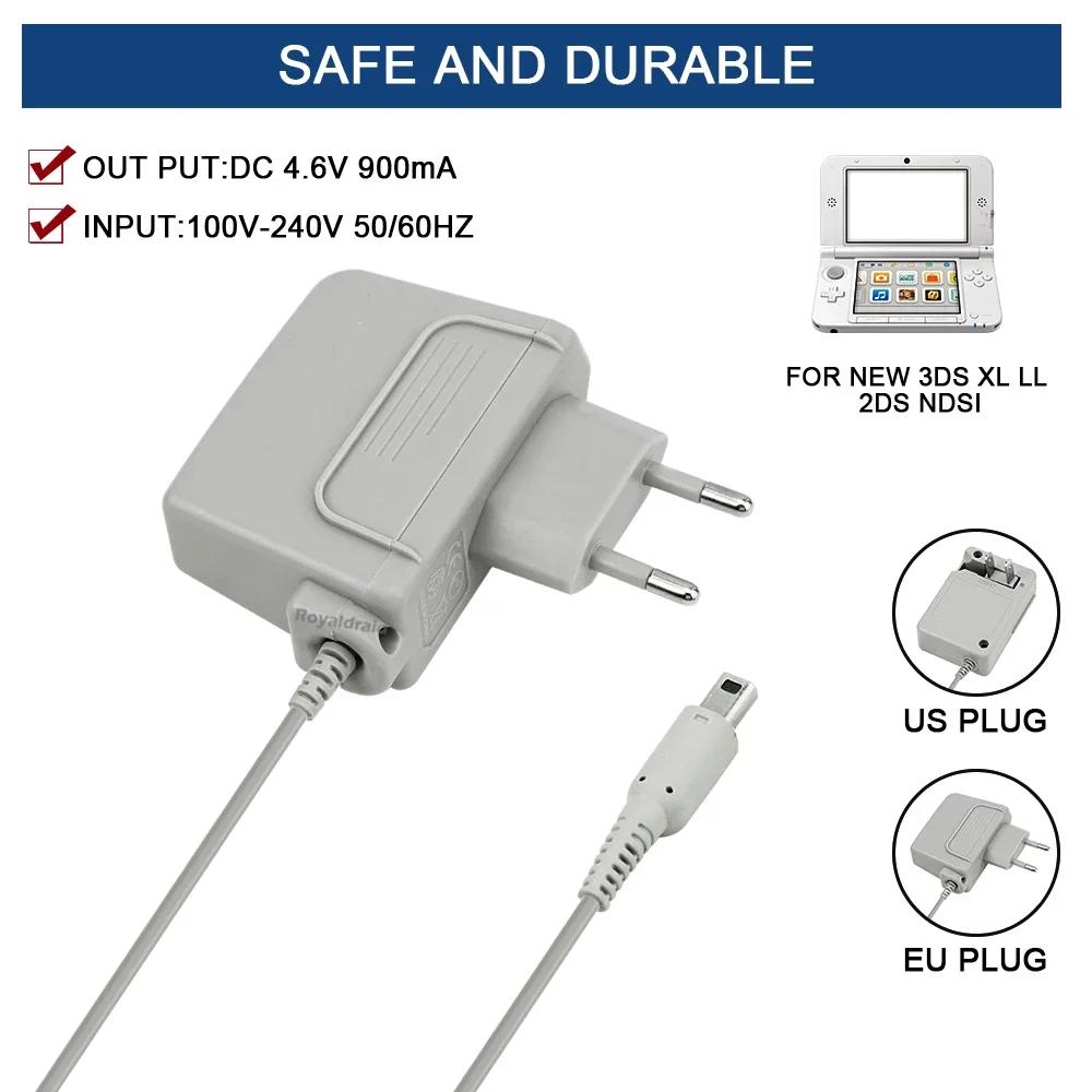 EU US Plug 100-240V Home Travel Wall Power Supply AC Adapter Charger for NEW 3DS XL/2DS XL/3DS XL LL/3DS/2DS/NDSI/NDSI XL