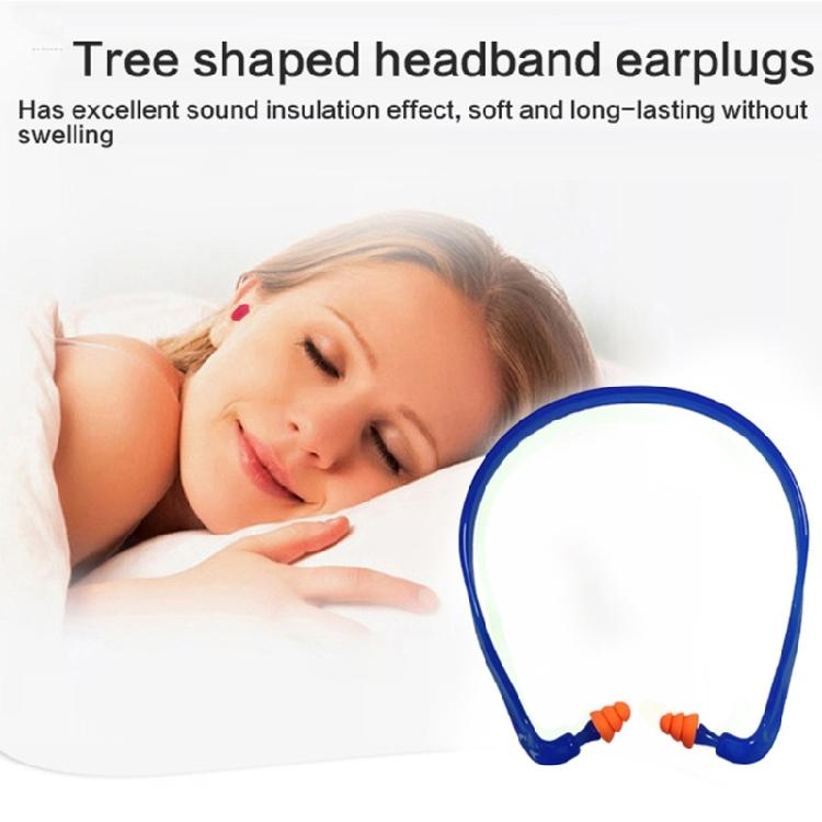 Ergonomic Head Band Detachable Earplugs Noise Blocking For Office Travel Washable TPE Earplug for Daily Use 4PCS