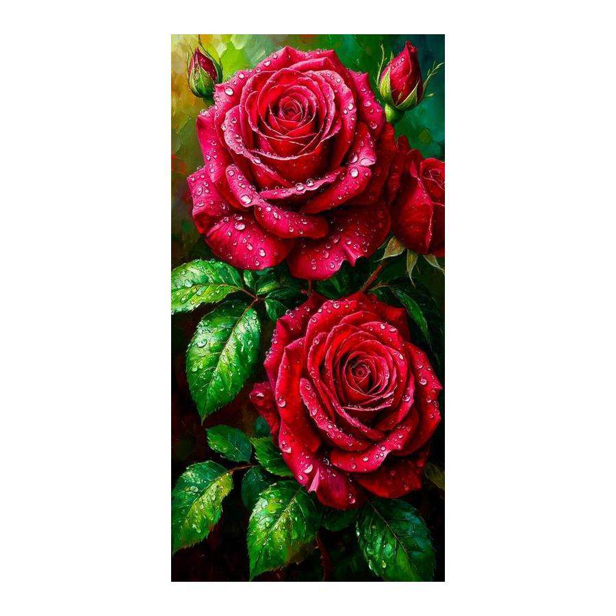 Diamond Mosaic Colorful Fresh Flowers Large Size Diy Diamond Painting Full Drill Peony Rose Floral Jewelry Cross Stitch Picture Wall Decor