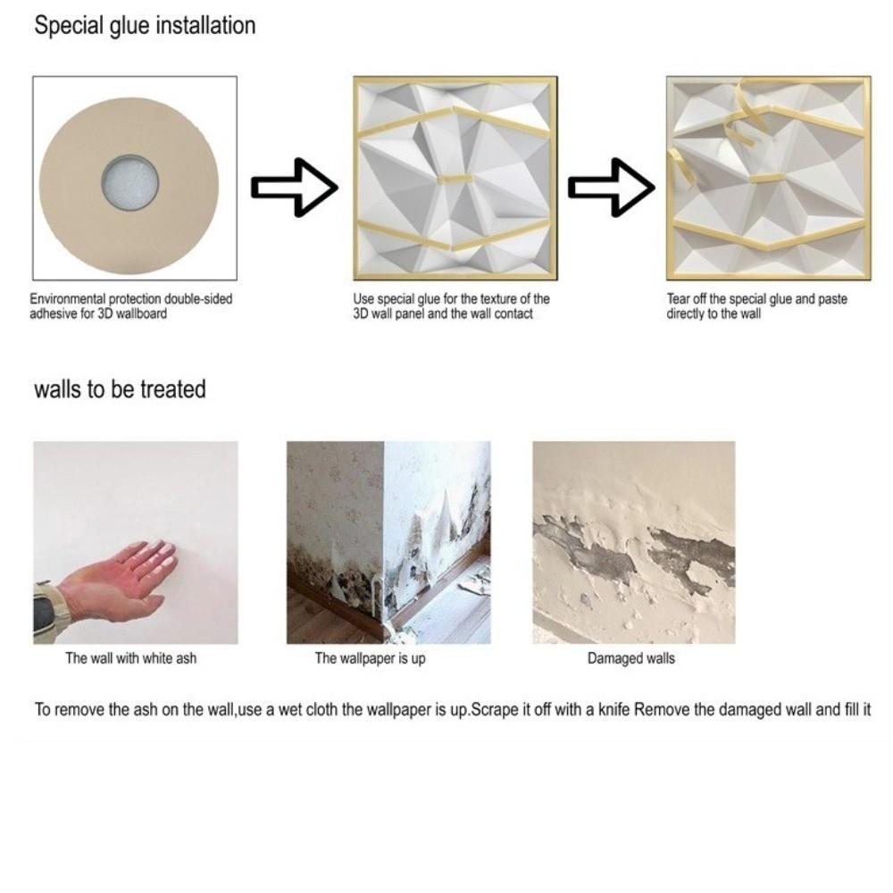 Self-adhesive Decorative 3D Wall Panels PVC 3D Wall Tiles New Wallpaper