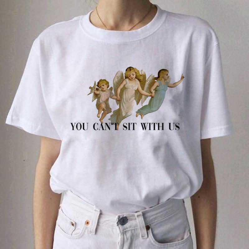 

Women Angels Kawaii Funny Cartoon T-shirt Fashion Tshirt Female New Angel Aesthetic Grunge Tshirts 2XL