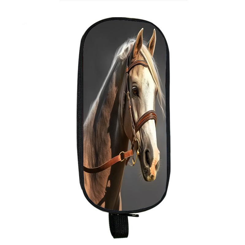 Capybara Cat Dog Pencil Cases Horse Tiger Panda Pencil Bag Wolf Pouch Holder Box for Girls Office Student Stationery Organizer School Supplies