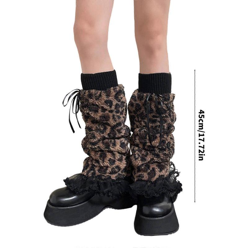 Dam Pälsig Festdräkt Varm Fuskpäls Luddiga Långa Stövelskor Manschetter Skydd Benvärmare/Stövelärmar/Stövelöverdrag SS2