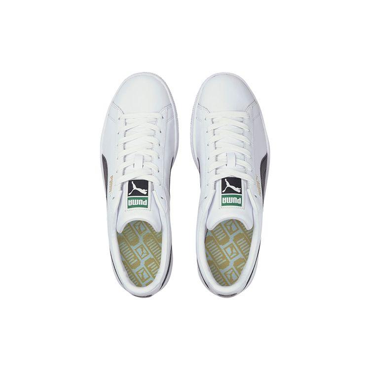 PUMA Basket Classic 21 Unisex White Black Low Top Sneakers 374923-02