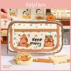Capybara Fabric Pen Case With Large Capacity And Multi Functional Storage For Students And Office Use