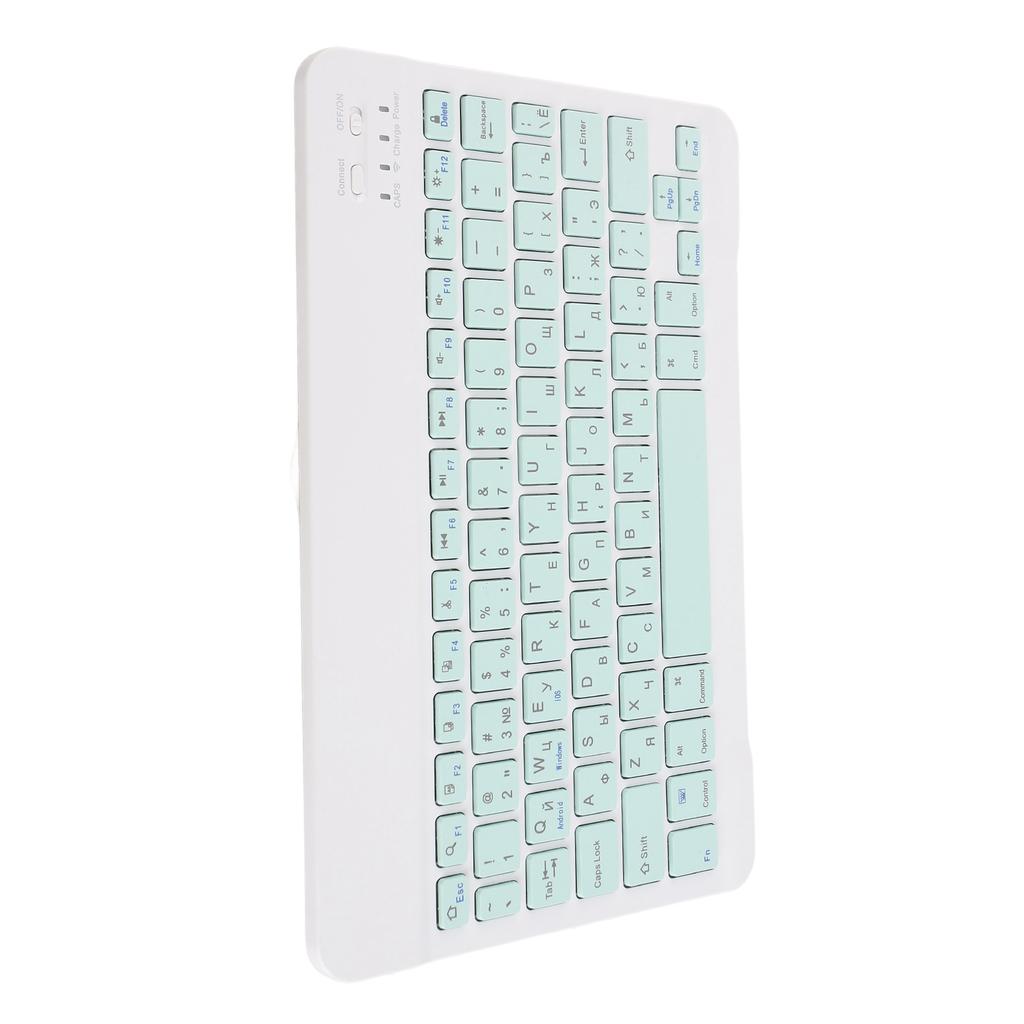 Kabellose Bluetooth Tastatur Tastenkappen Schreibmaschine Kompatibel mit Universalgerät 10in Hellgrün