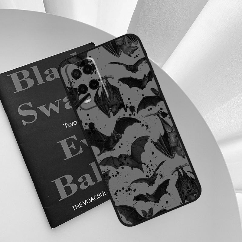 Goth Vampire Bat Gothic Case For Oppo A52 A72 A76 A96 A54 A74 A94 A54S A57S A58 A78 A98 A57 A77 A15 A16 A17 Cover