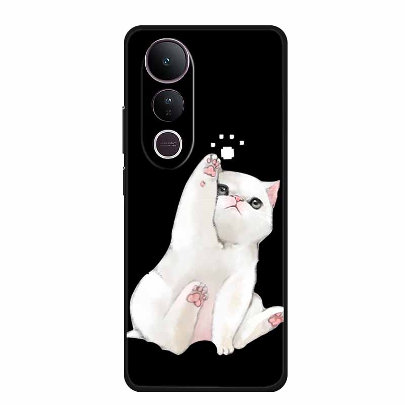 For Vivo V50 Lite Phone Case V 50 lite Coque Cute Cartoon Black Silicone Soft Back Cover For Vivo V50 Lite 5G 4G Case V50lite