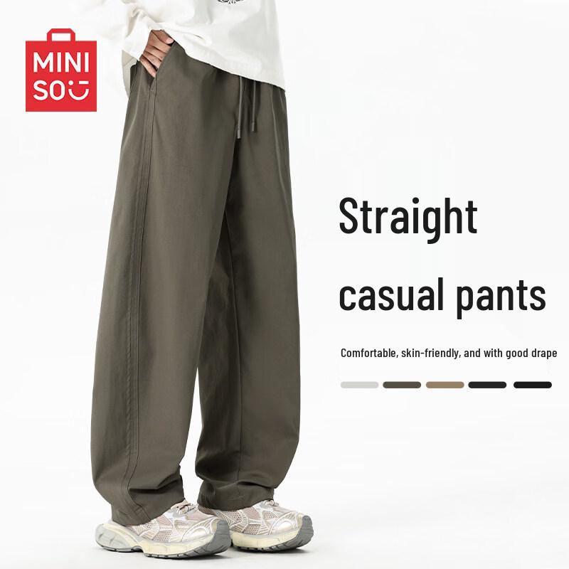 

MINISO Men s Loose Straight-Leg Casual Trousers 4XL
