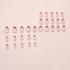 30 Pcs Short Almond Stick On Nail Cats Eye Full Cover False Nail French Tip Press On Nail Manicures Supplies for Woman