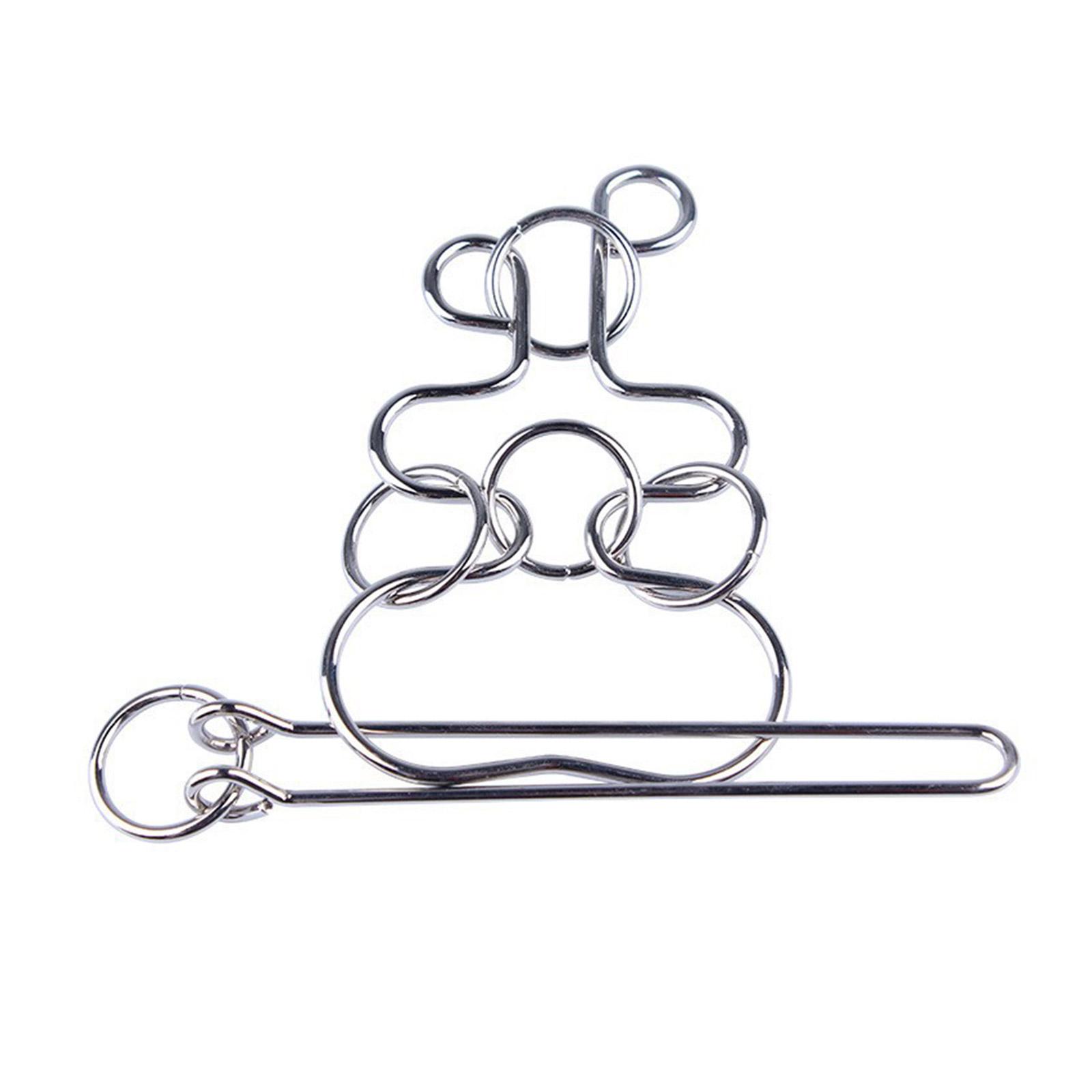 

Связанные металлические кольца IQ Brain Teaser Puzzle Fidgets Toy Unlocked Links Сенсорная образовательная игрушка для взрослых и детей Игра для развития интеллекта G