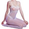 Women Sexy Erotic Lingerie Suspenders Bodystocking Lace Ultra-Thin Sheer Bodysuit Silky Oily Glossy Smooth Bodycon Porno Costume