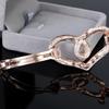 Rhinestone Hollow Heart Hair Clip with Spring for Small Half-Up Hairstyles and Back of the Head Accessories