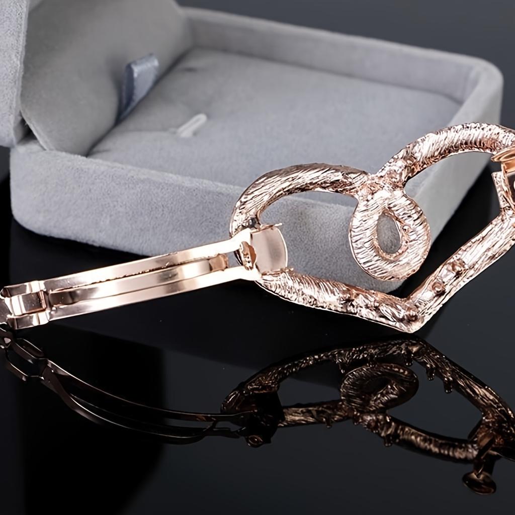 Rhinestone Hollow Heart Hair Clip with Spring for Small Half-Up Hairstyles and Back of the Head Accessories