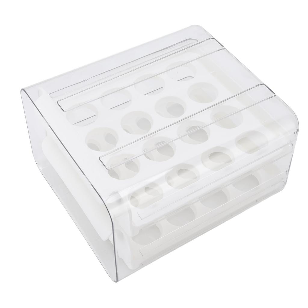 Egg Drawer Double Layer Transparent 32 Lattice Large Capacity Egg Storage Box for Refrigerator