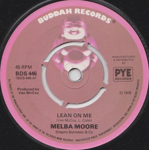 

7inch Record MELBA MOORE - Lean On Me BDS446 Buddah Records 1976 UK Soul/Funk Used