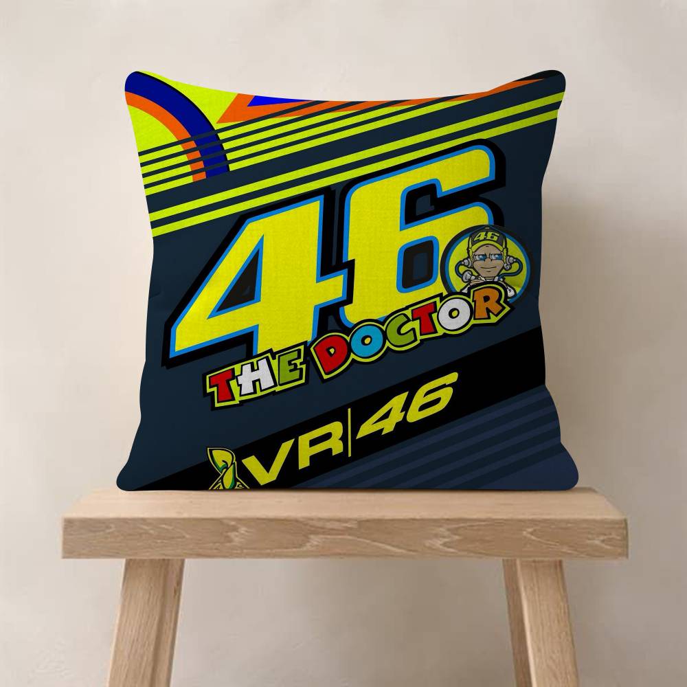 VValentino Moto Gp RRossi 46 Decorative Room Aesthetics Pillow Case Home Decor Bedroom Sofa Bed Couch Pillow Cover 45x45