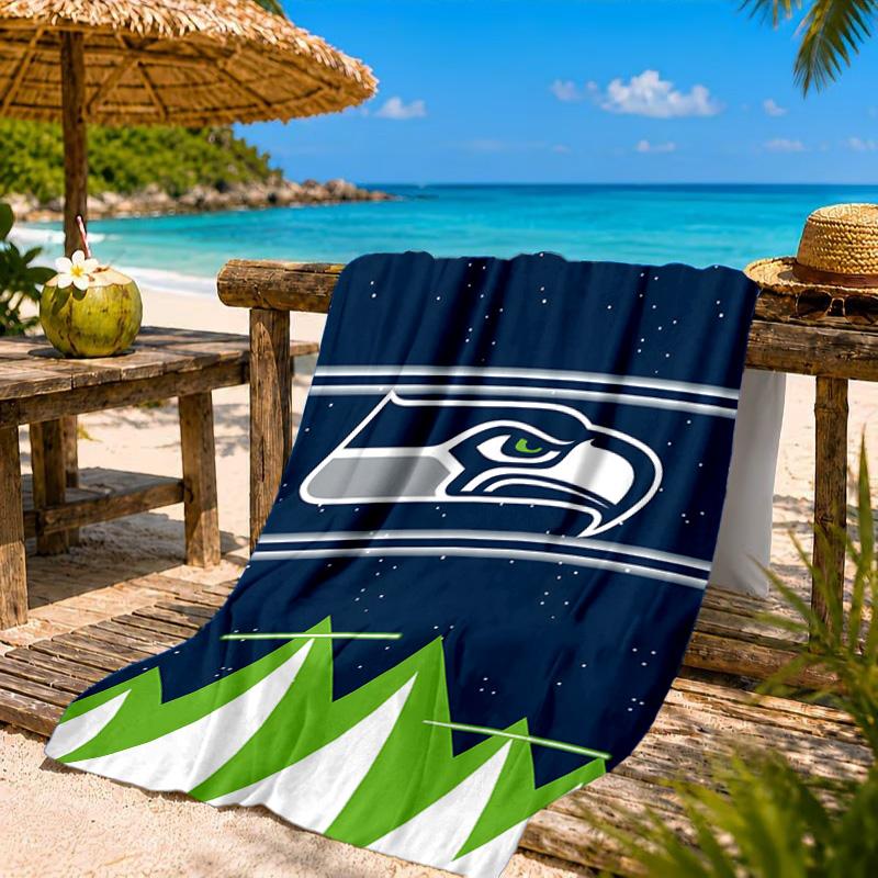 Asciugamano da Spiaggia Spirito di Squadra Seahawks, Asciugatura Rapida, Facile da Curare, Adatto Sia per il Fitness che per le Vacanze al Mare, Essenziale Sportivo