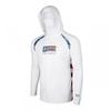 Mens UPF 50 Long Sleeve Fishing Shirt With Hood Face Cover Sun Protection Outdoor Sportswear Summer